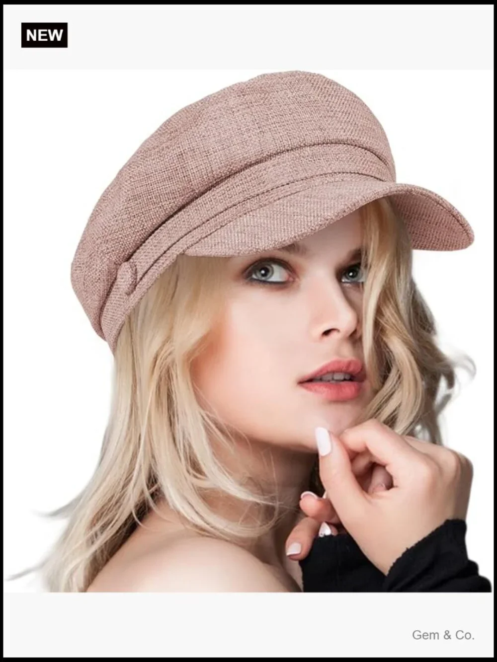 Vintage Newsboy Cap Adjustable Cotton Cabbie Hat for Women Daily Outdoor Travel